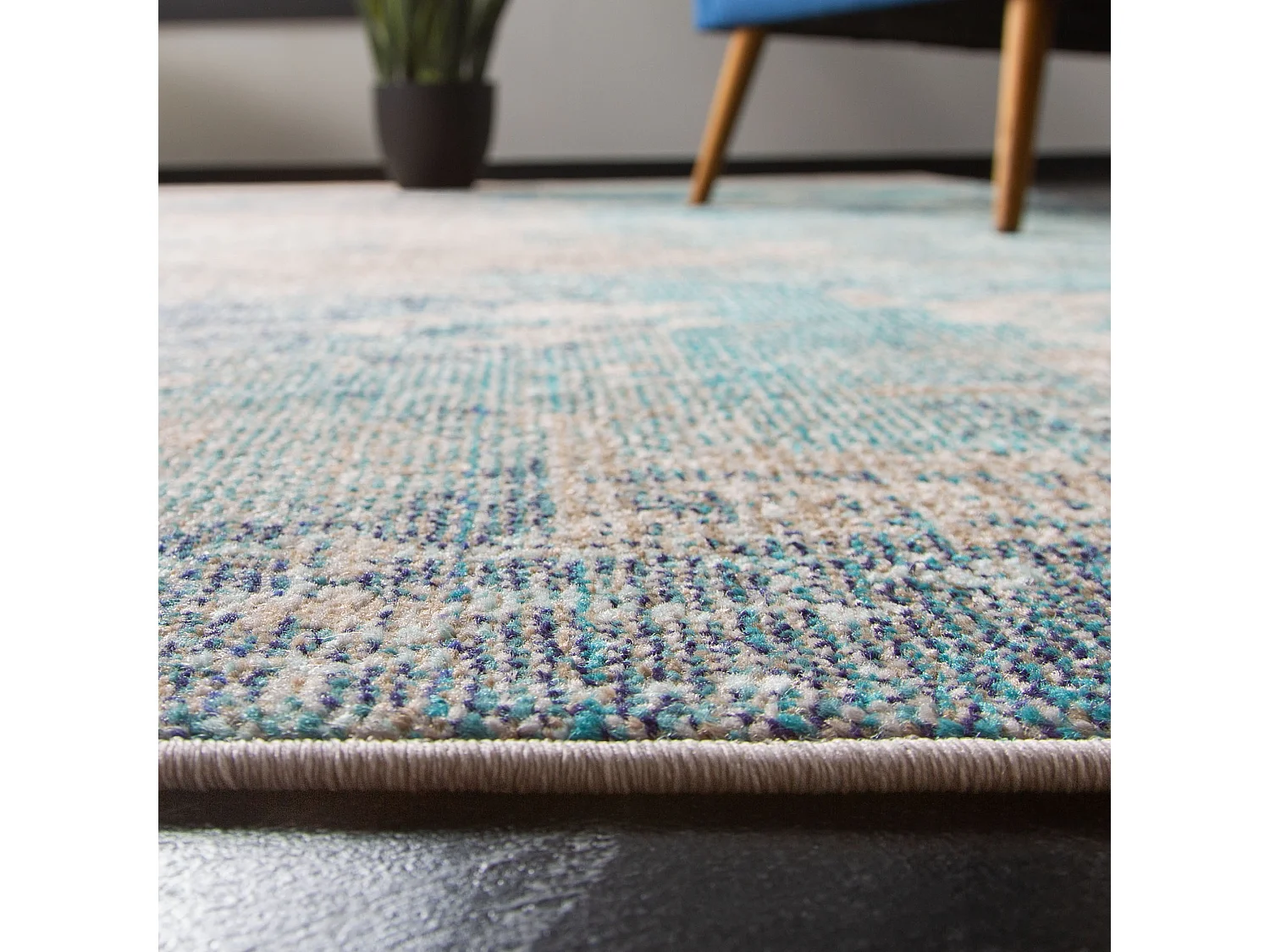 Tapis Bleu/Gris 160 X 229 cm - Julia