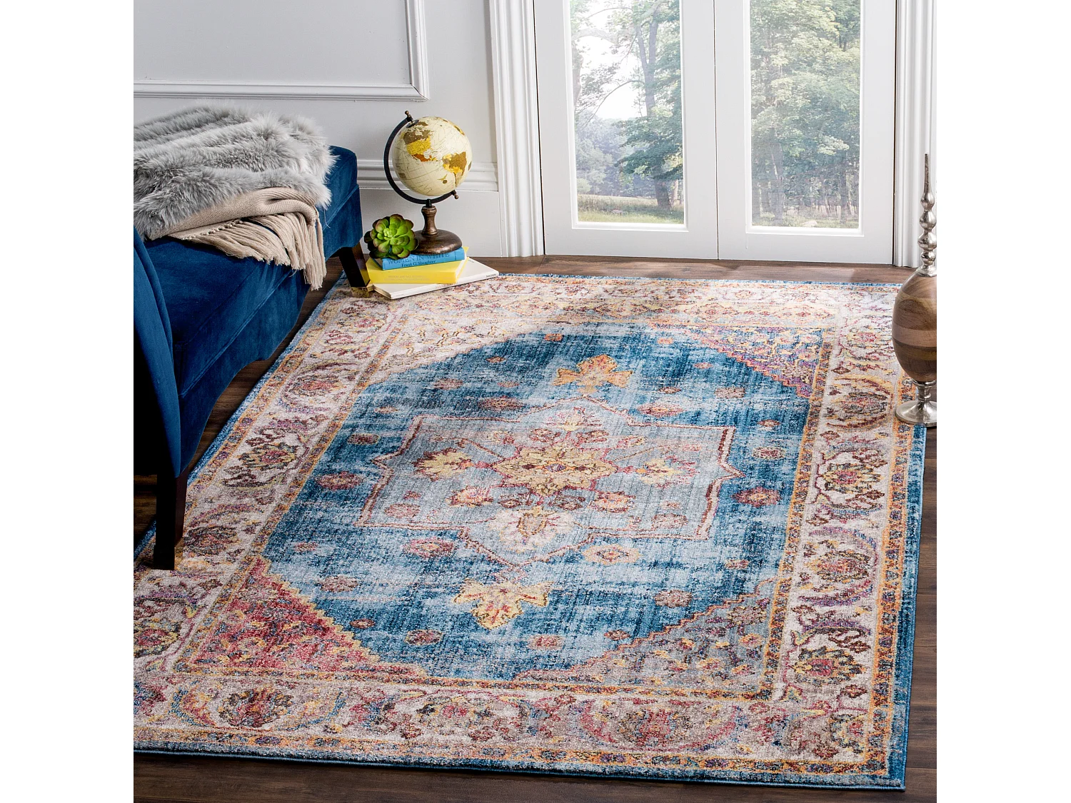 Tapis Bleu/Neutre 122 X 183 cm - Taavi