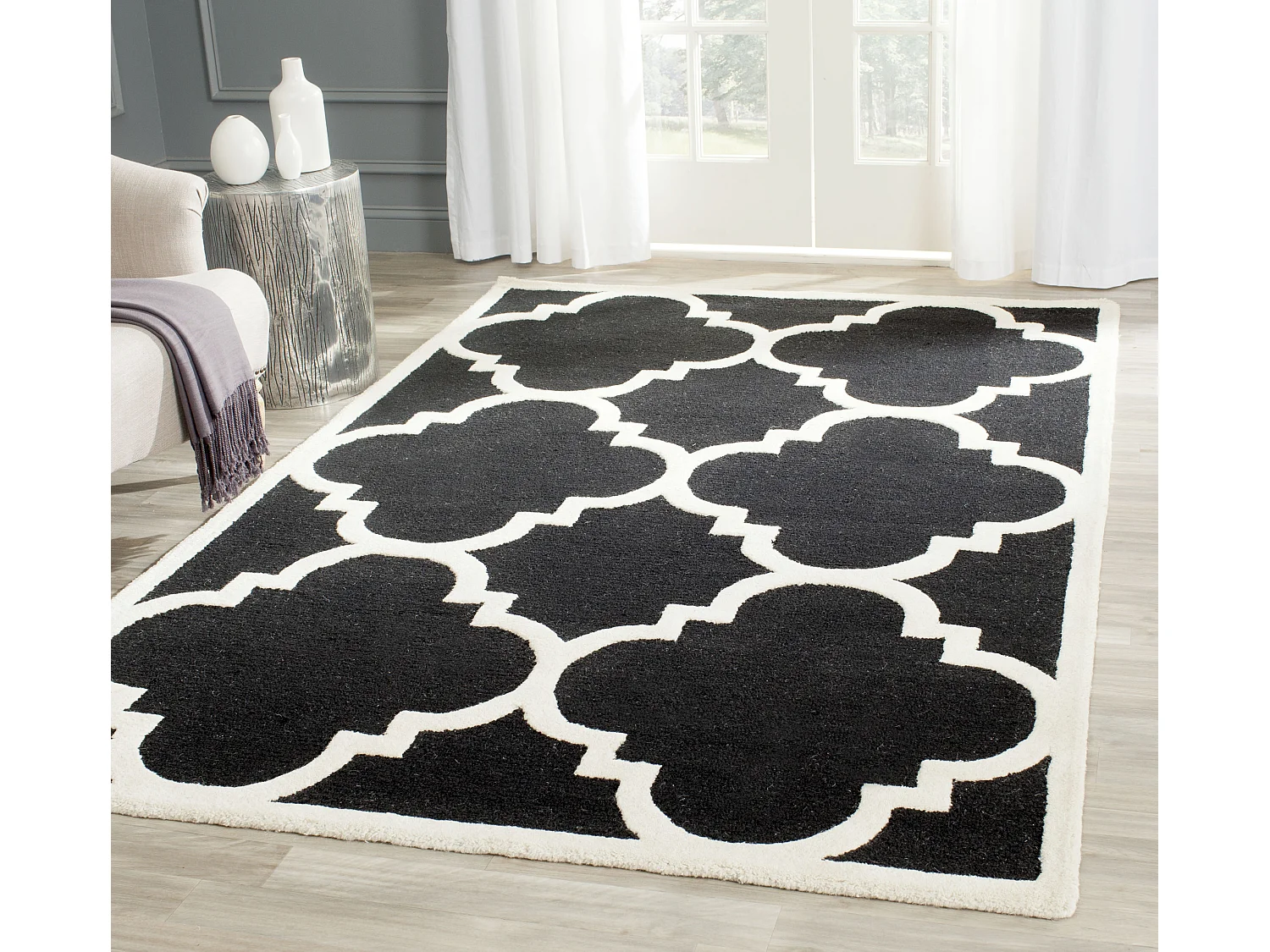Tapis Noir/Neutre 152 X 244 cm - Lenora