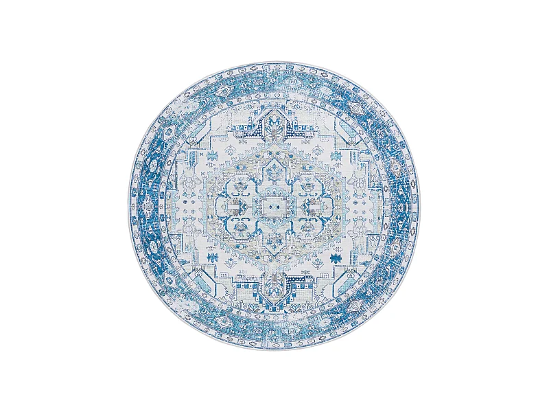 Tapis Beige/Bleu 183 X 183 cm - Lipa