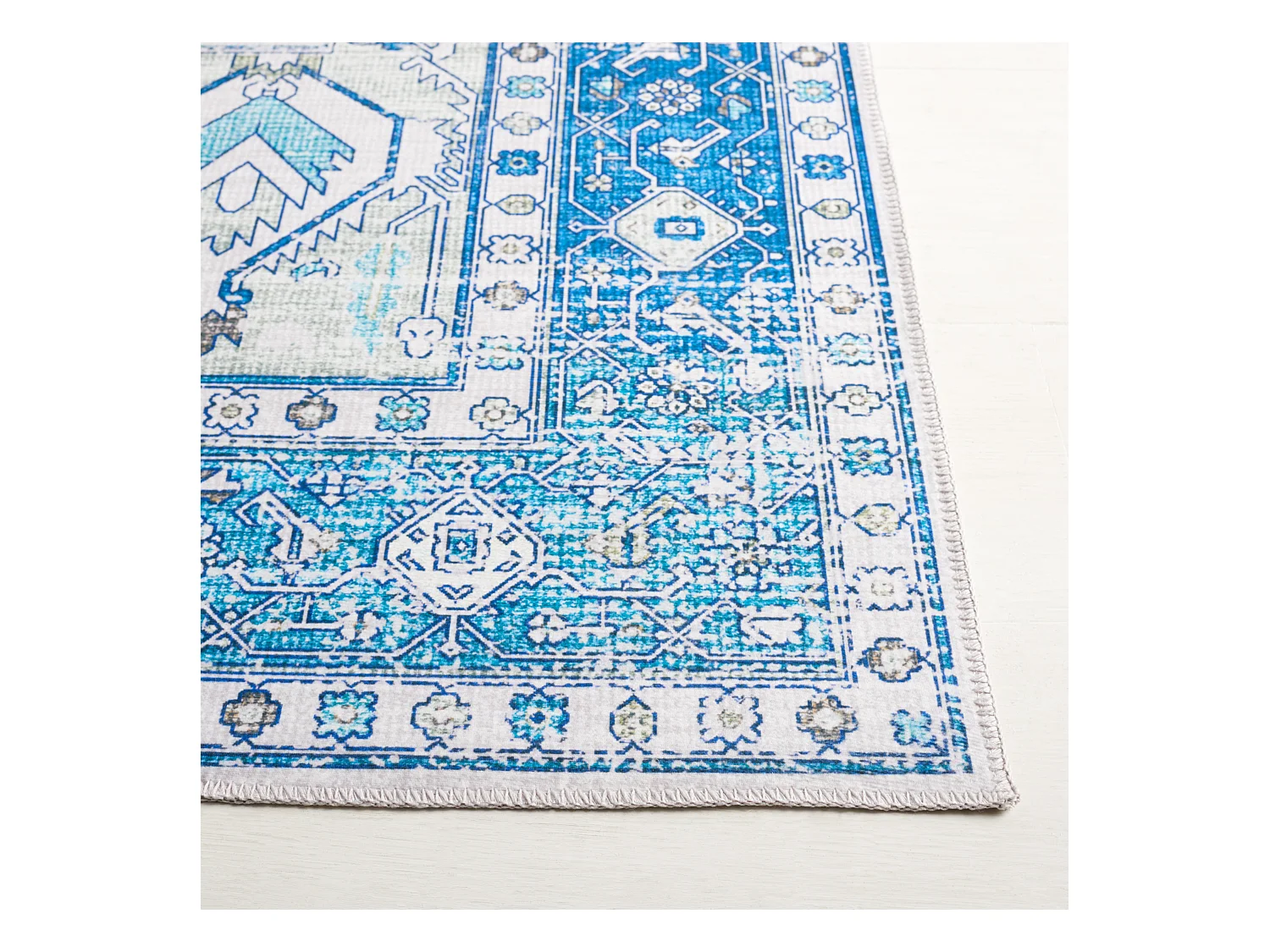 Tapis Beige/Bleu 183 X 183 cm - Lipa