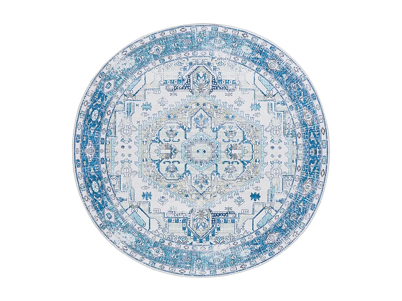 Tapis Beige/Bleu 183 X 183 cm - Lipa