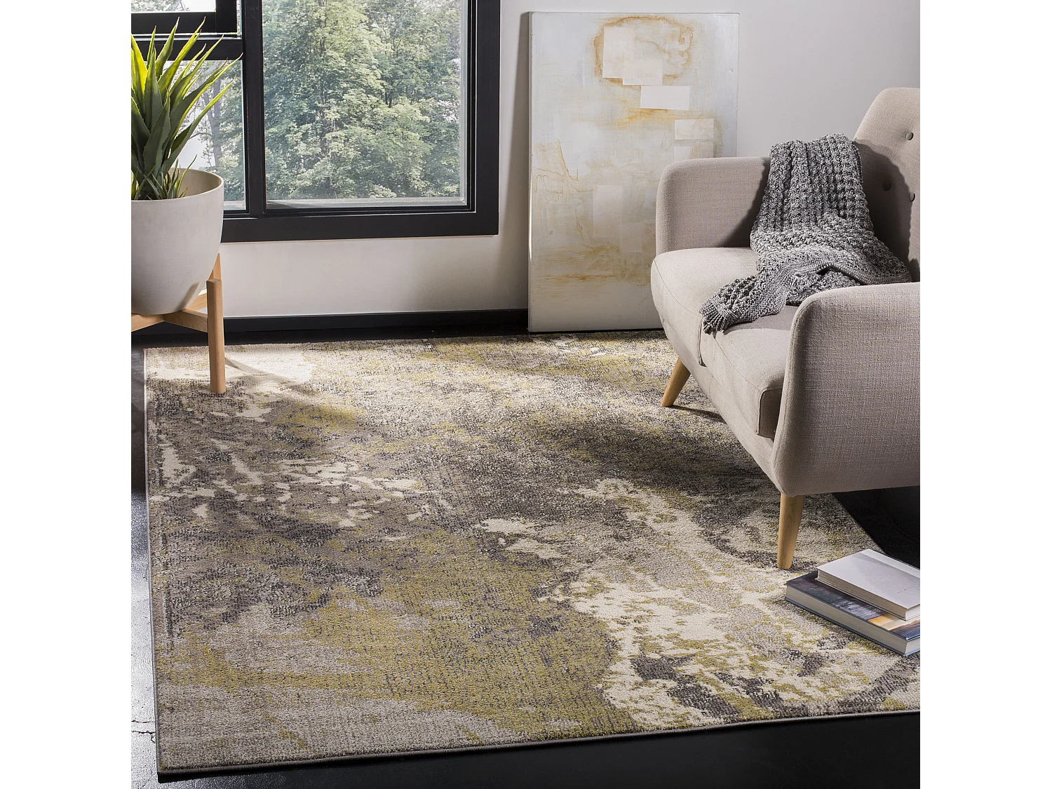 Tapis Neutre/Gris 201 X 279 cm - Frieda