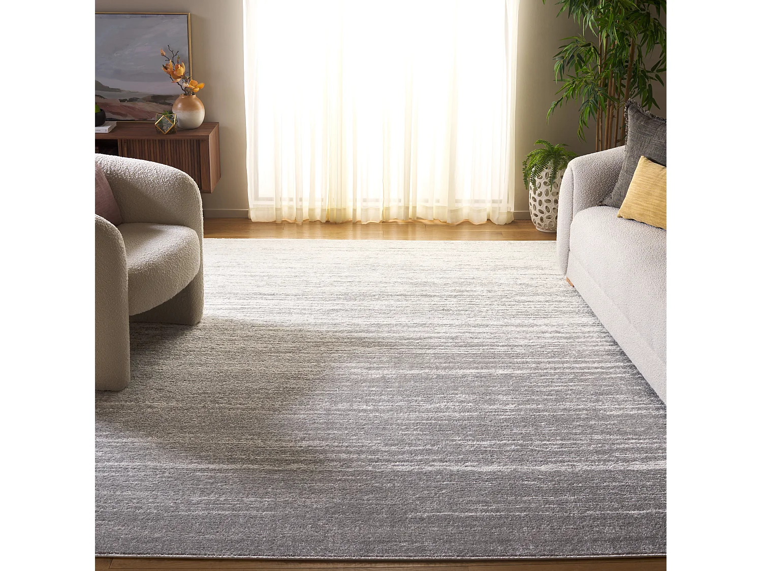 Tapis Gris clair/Gris 235 x 305 cm - Marius