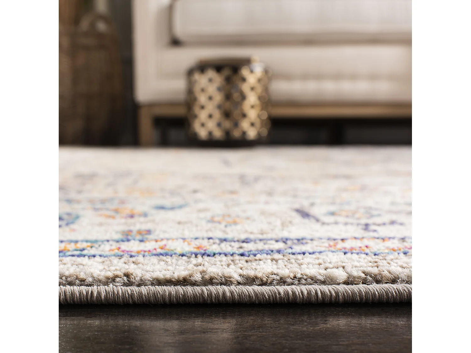 Tapis Gris/Bleu 61 X 244 cm - Mariah