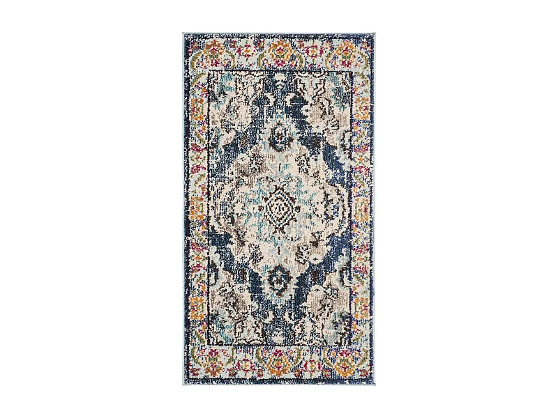 Tapis Bleu marine/Bleu clair 61 X 91 cm - Milà