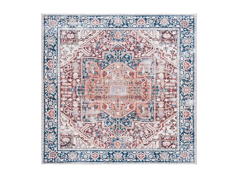 Tapis Rouge/Marine 183 X 183 cm - Serafina