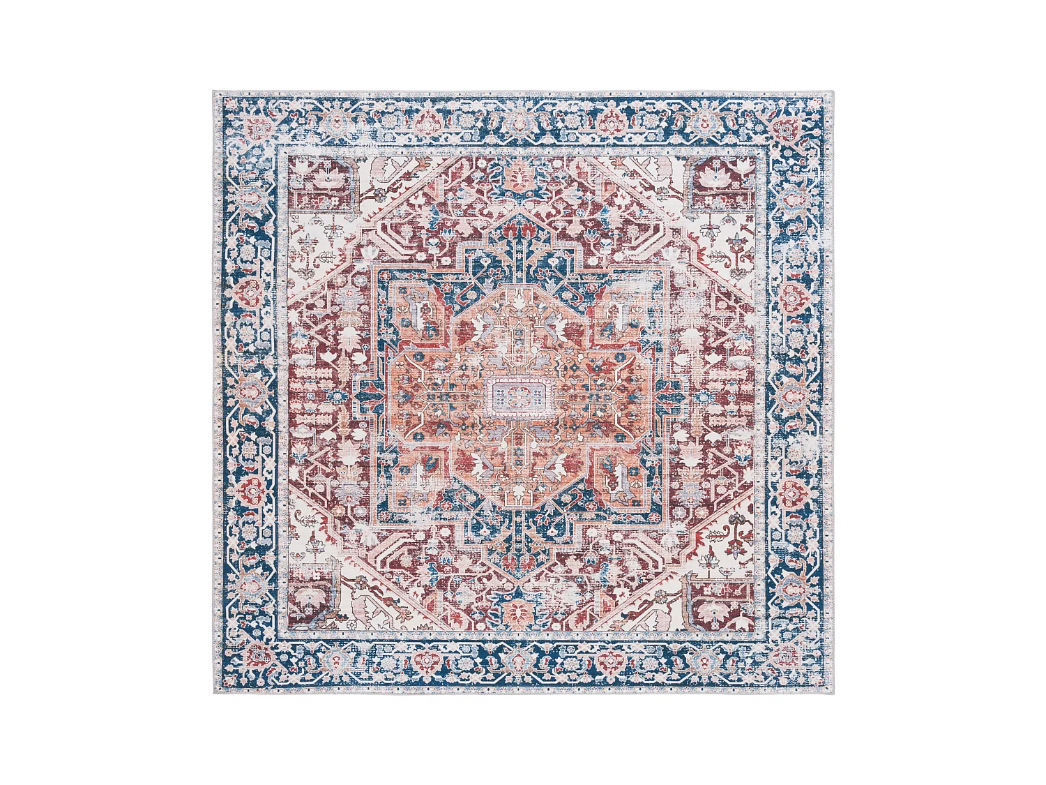 Tapis Rouge/Marine 183 X 183 cm - Serafina