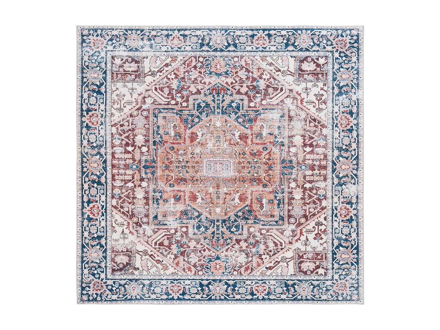 Tapis Rouge/Marine 183 X 183 cm - Serafina