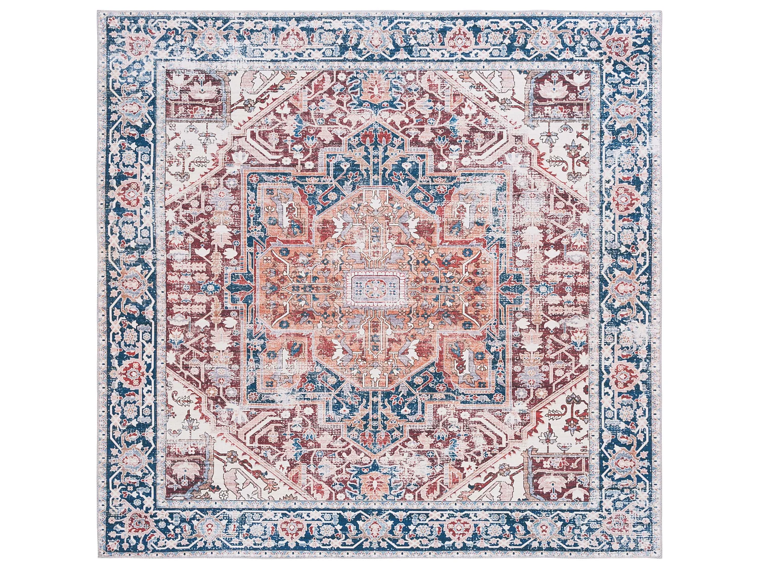 Tapis Rouge/Marine 183 X 183 cm - Serafina