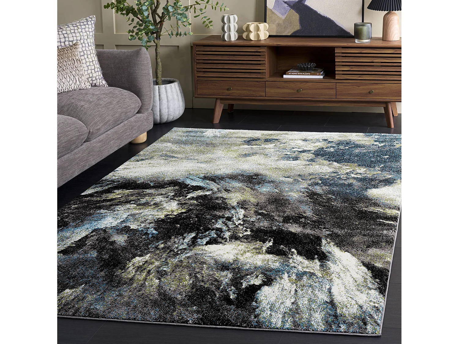 Tapis Bleu/Multicolore 122 X 183 cm - Camila