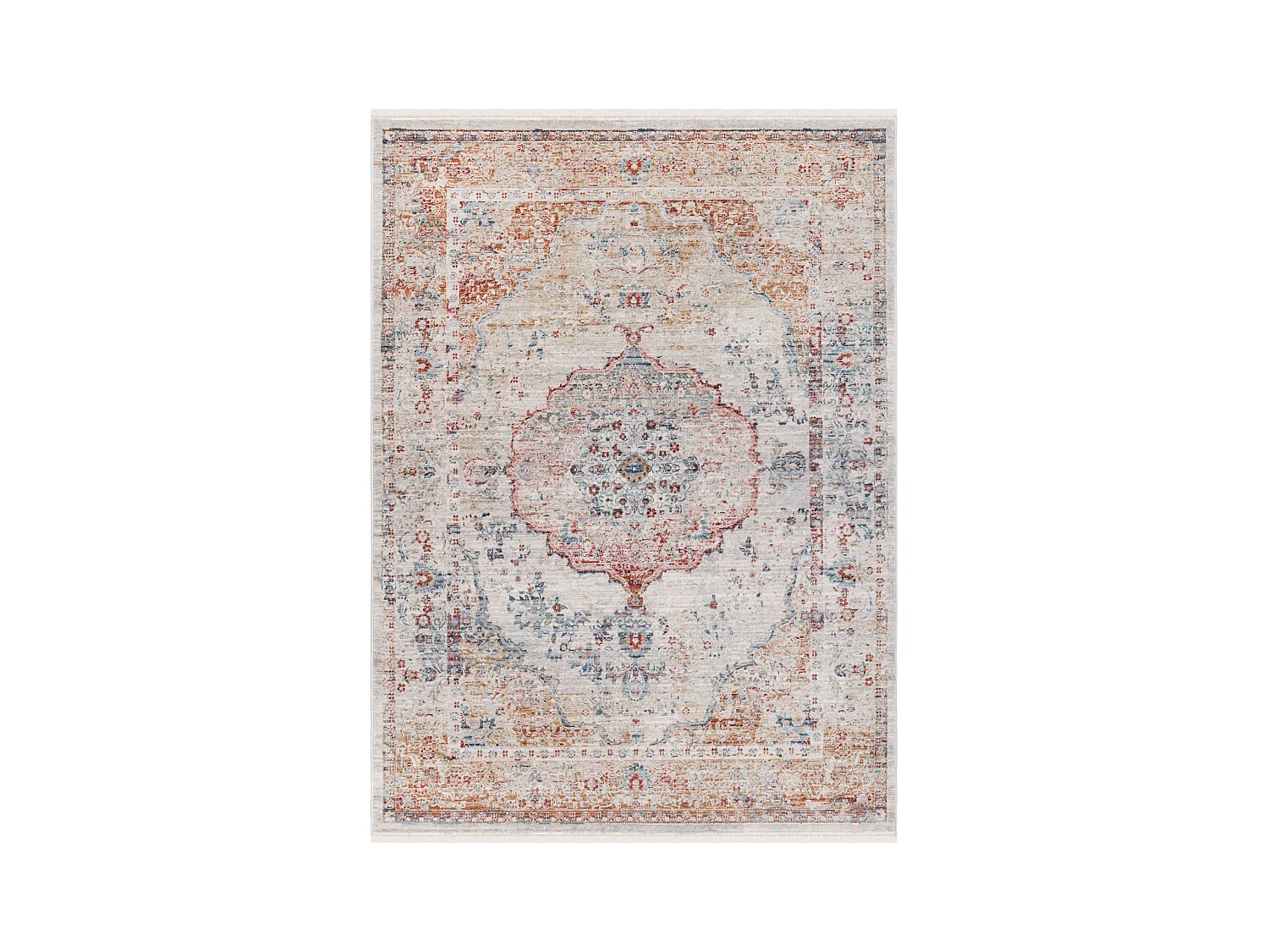 Tapis Gris/Bleu 91 X 152 cm - Emely
