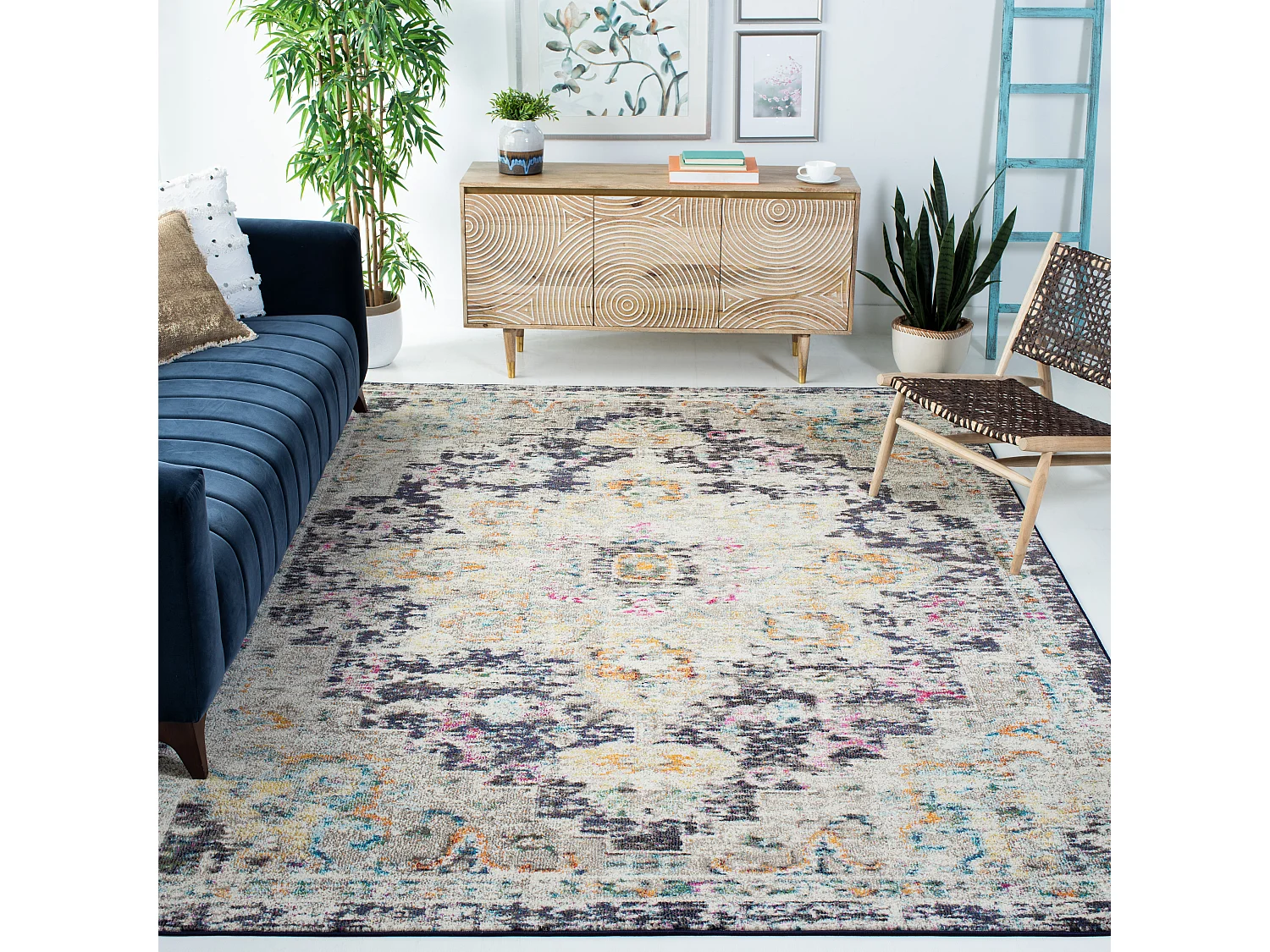 Tapis Noir/Or 244 X 305 cm - Malaya