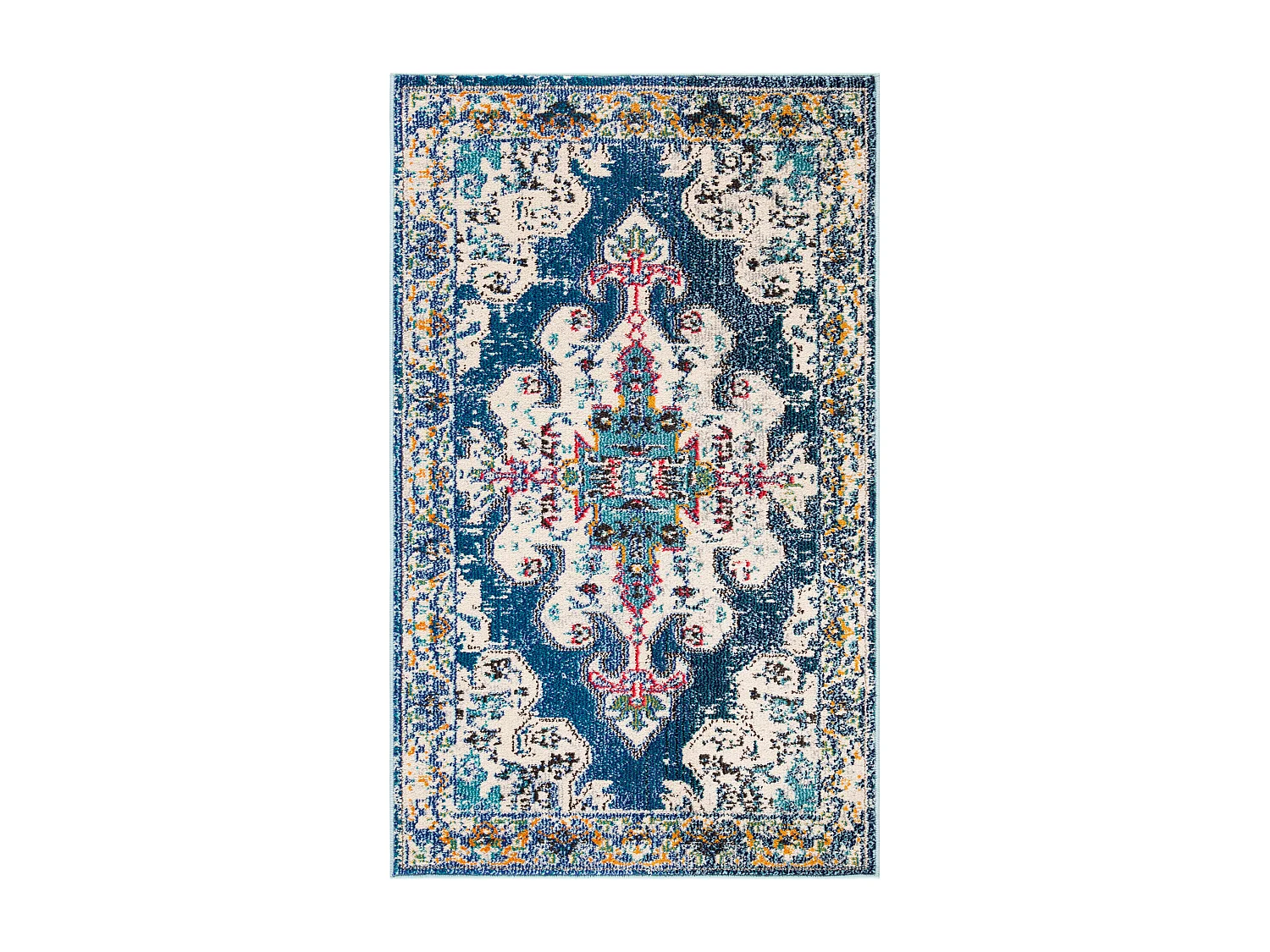 Tapis Bleu Marine/Gris 122 X 183 cm - Vespera