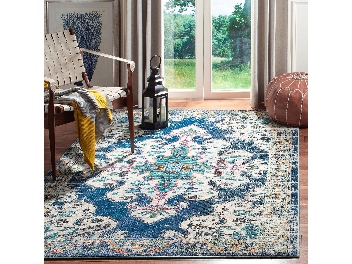 Tapis Bleu Marine/Gris 122 X 183 cm - Vespera