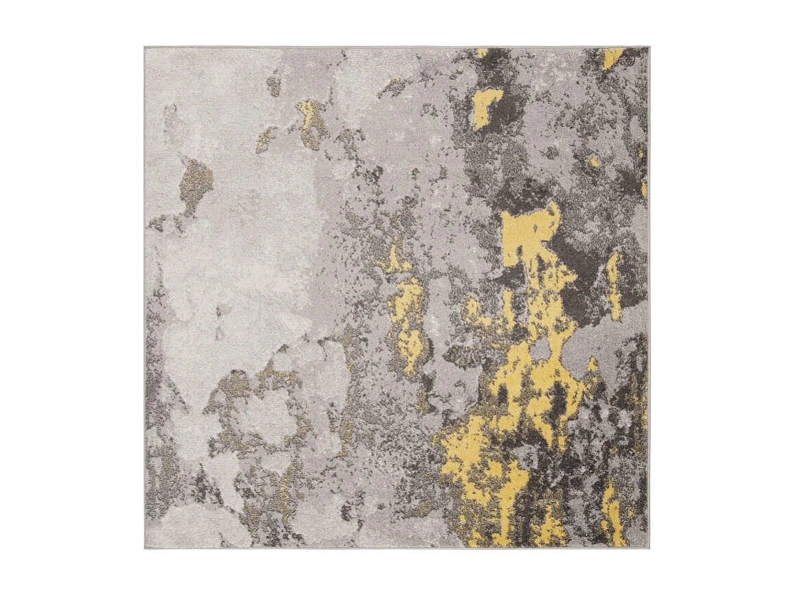 Tapis Gris/Jaune 201 X 201 cm - Evelyn