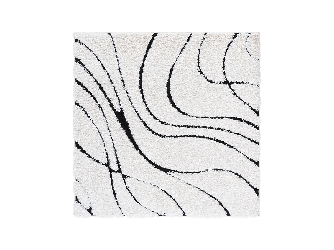 Tapis Ivoire/Noir 122 X 122 cm - Naples