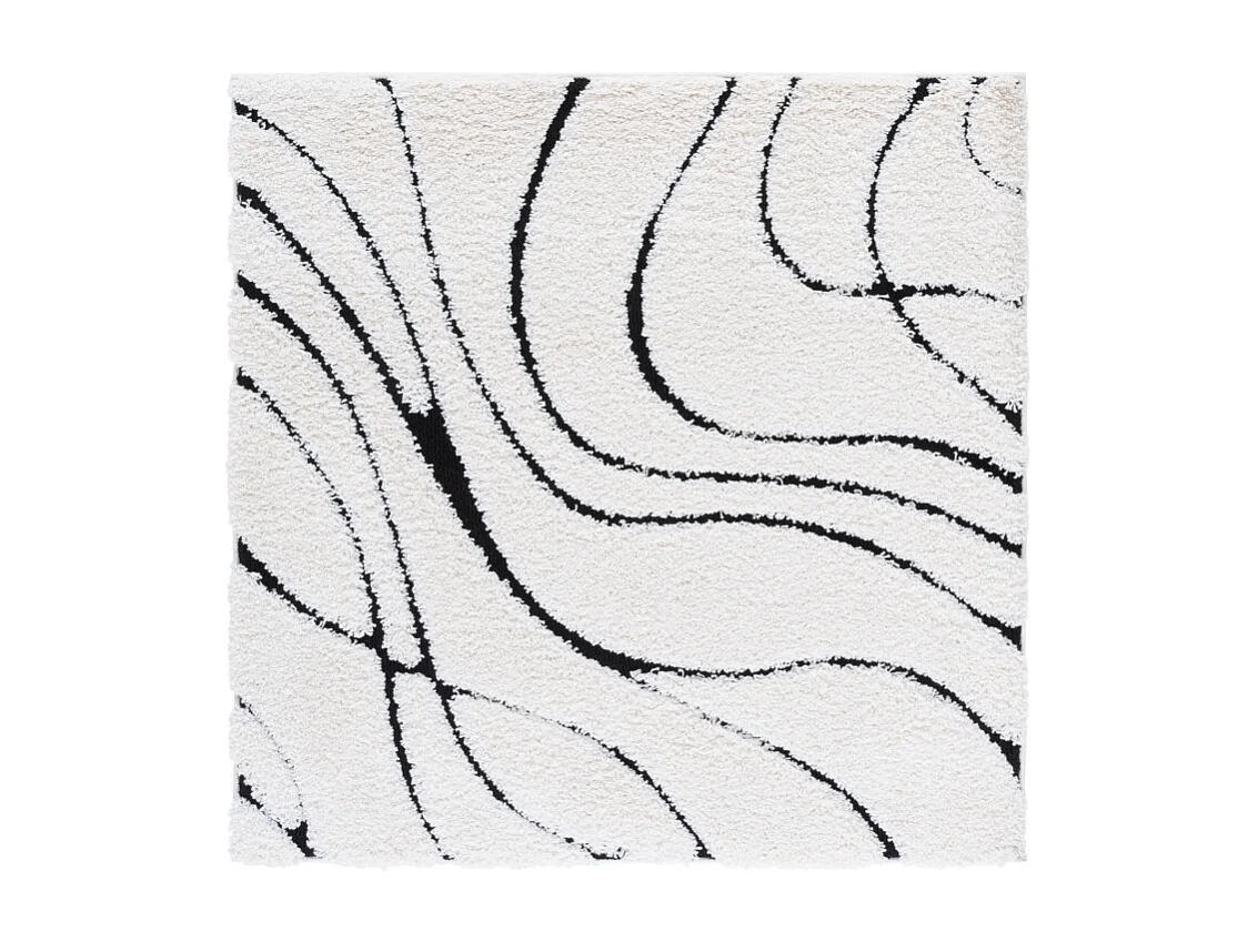 Tapis Ivoire/Noir 122 X 122 cm - Naples
