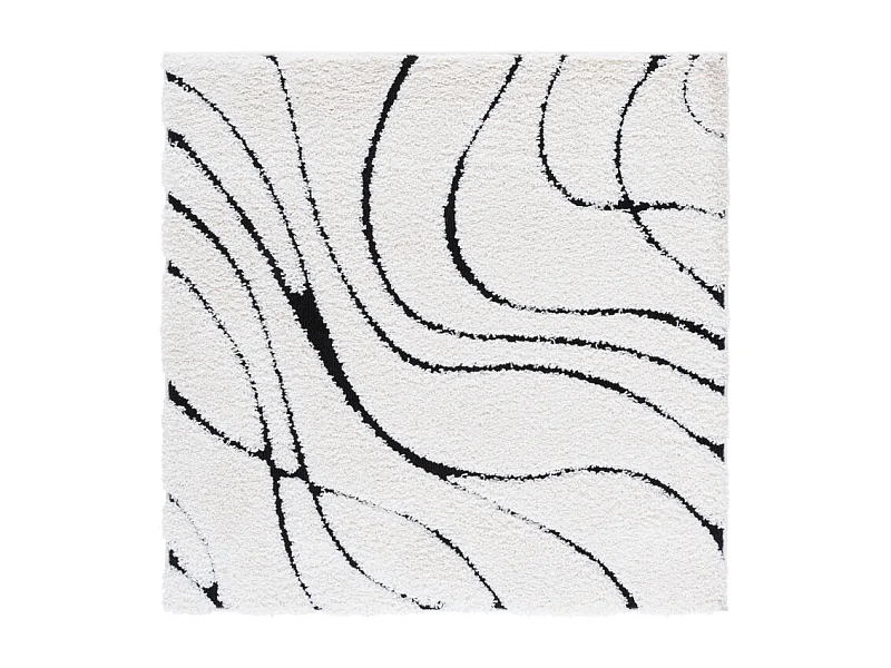 Tapis Ivoire/Noir 122 X 122 cm - Naples