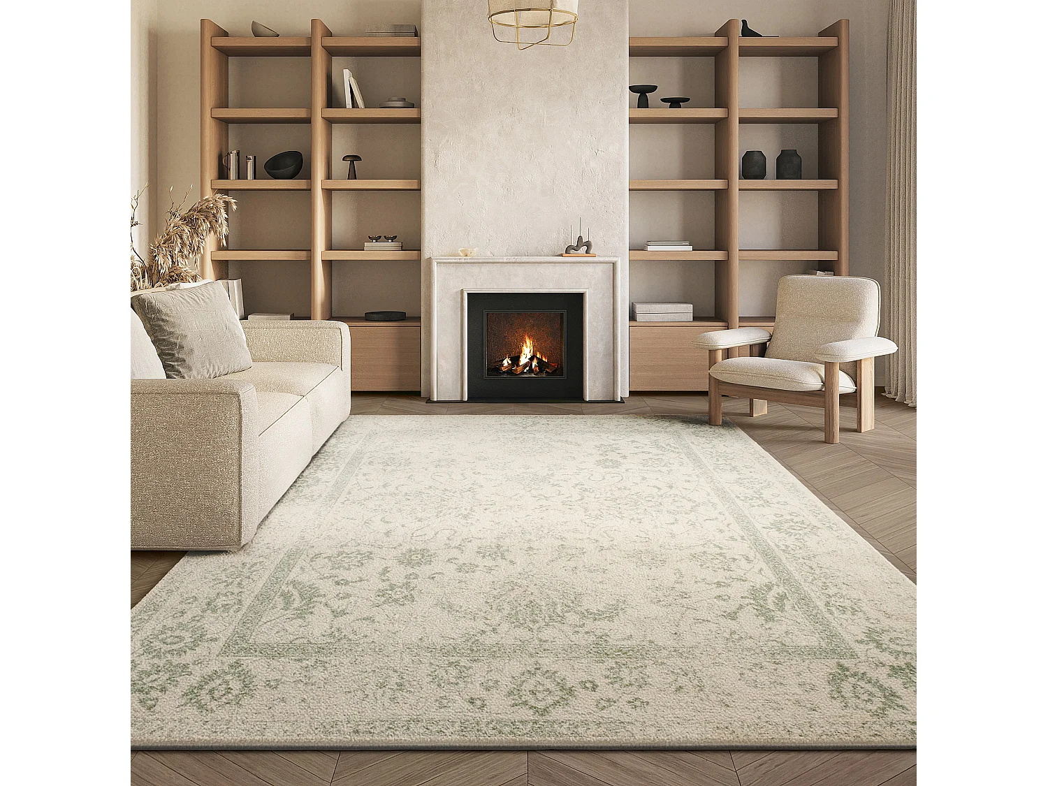 Tapis Ivoire/Sauge 235 x 305 cm - Lucinda