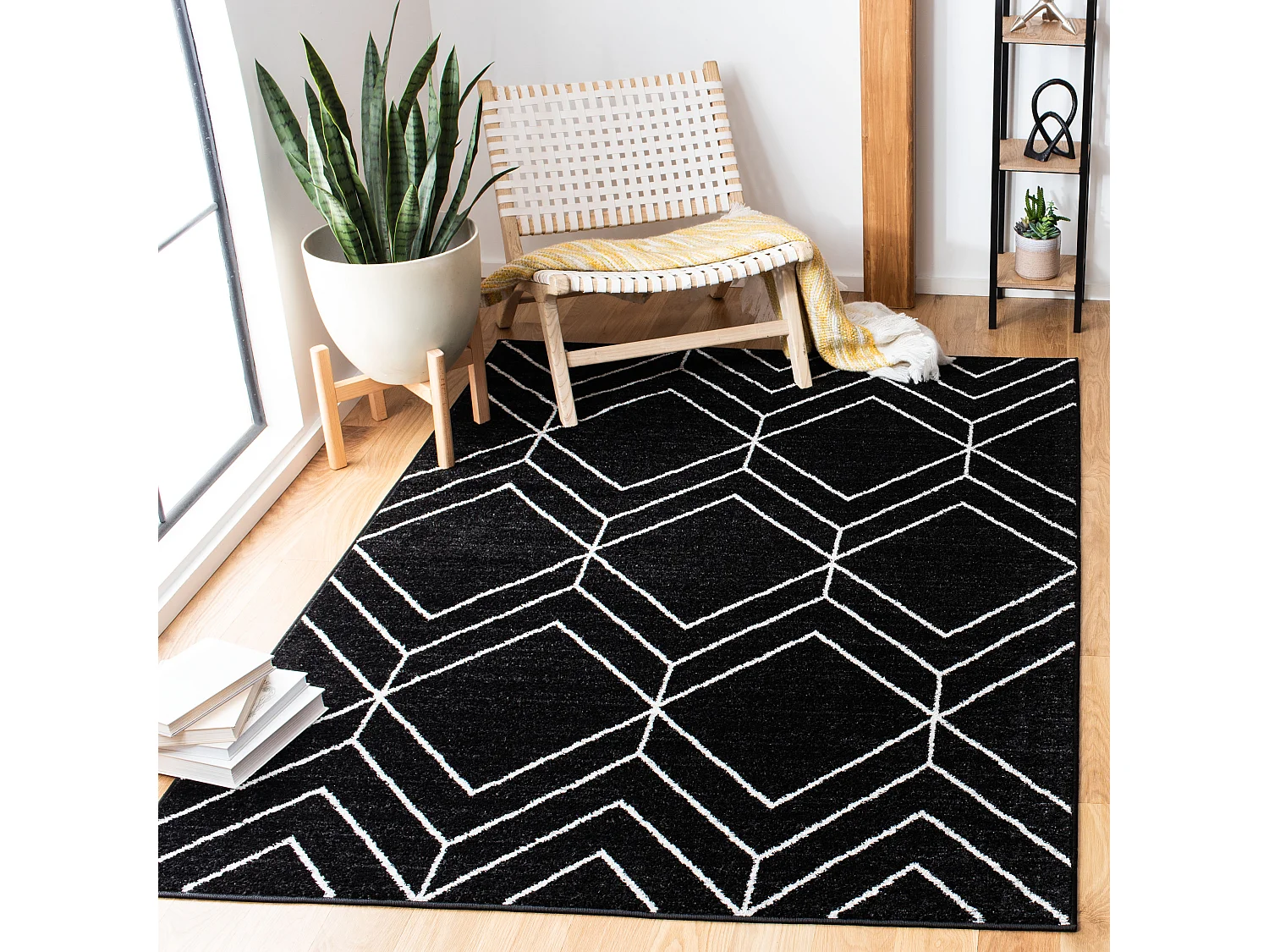 Tapis Noir/Neutre 122 X 183 cm - Mia