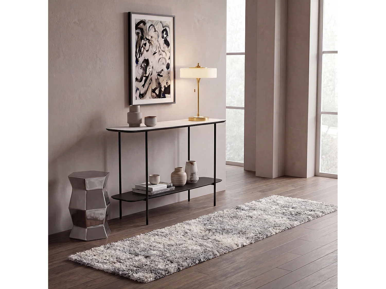 Tapis Ivoire/Beige 61 X 183 cm - Hadleigh