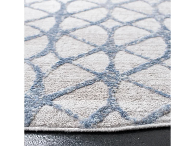 Tapis Gris/Bleu 91 X 91 cm - Elsie