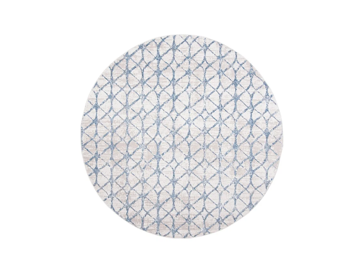 Tapis Gris/Bleu 91 X 91 cm - Elsie