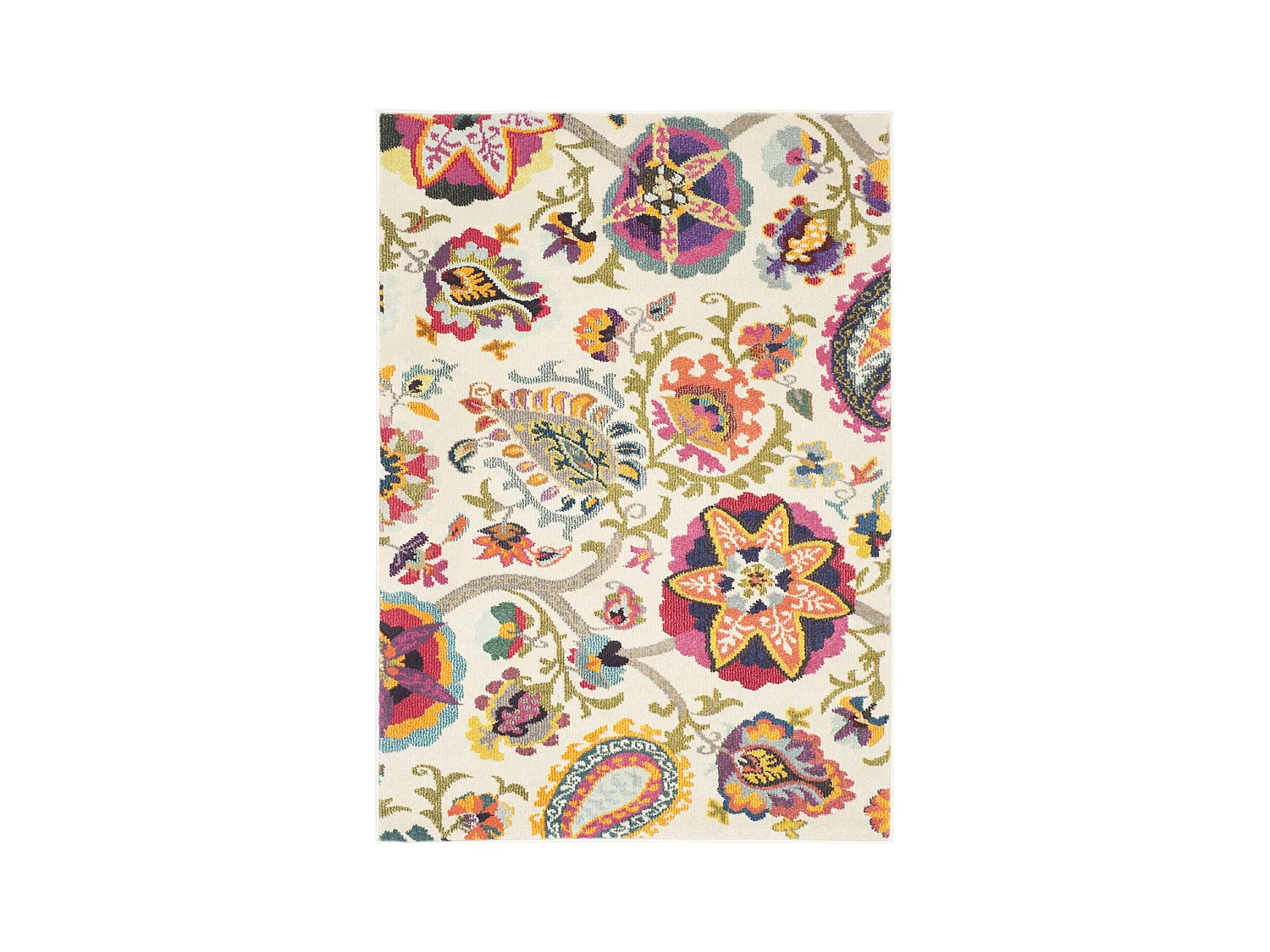 Tapis Neutre/Multicolore 91 X 152 cm - Maryellis