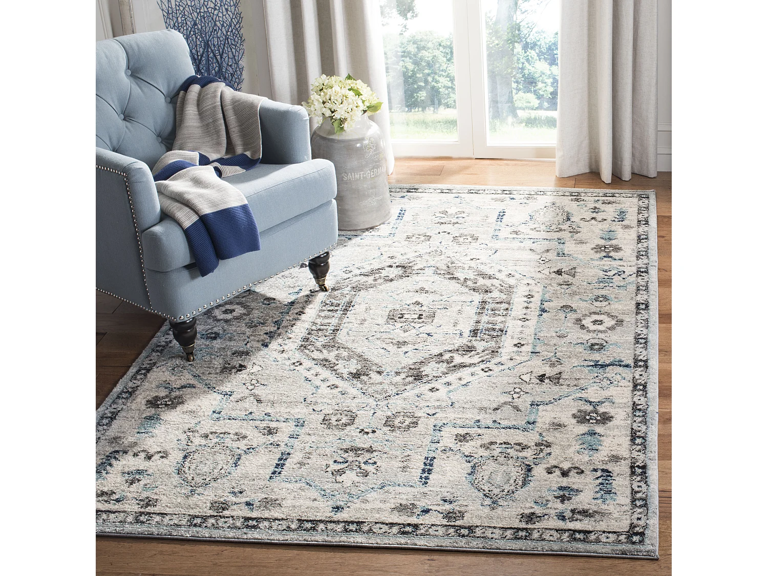 Tapis Gris 122 X 183 cm - Mila
