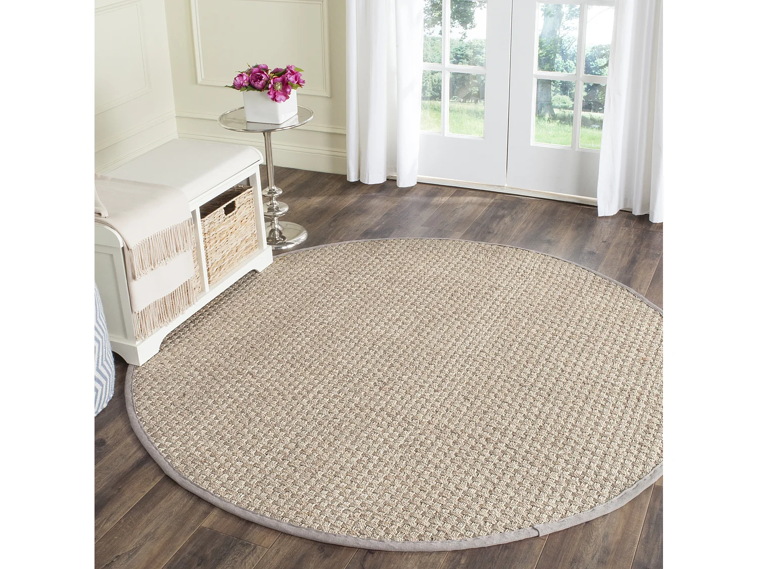 Tapis Marine/Gris 91 X 91 cm - Roselyn