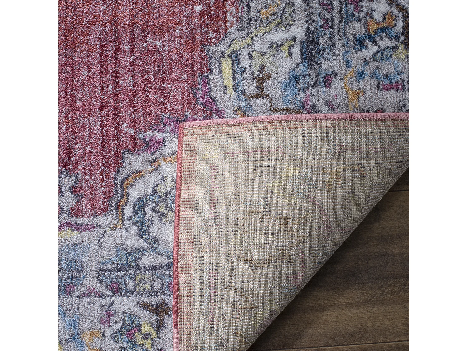 Tapis Rose/Gris 122 X 183 cm - Malani