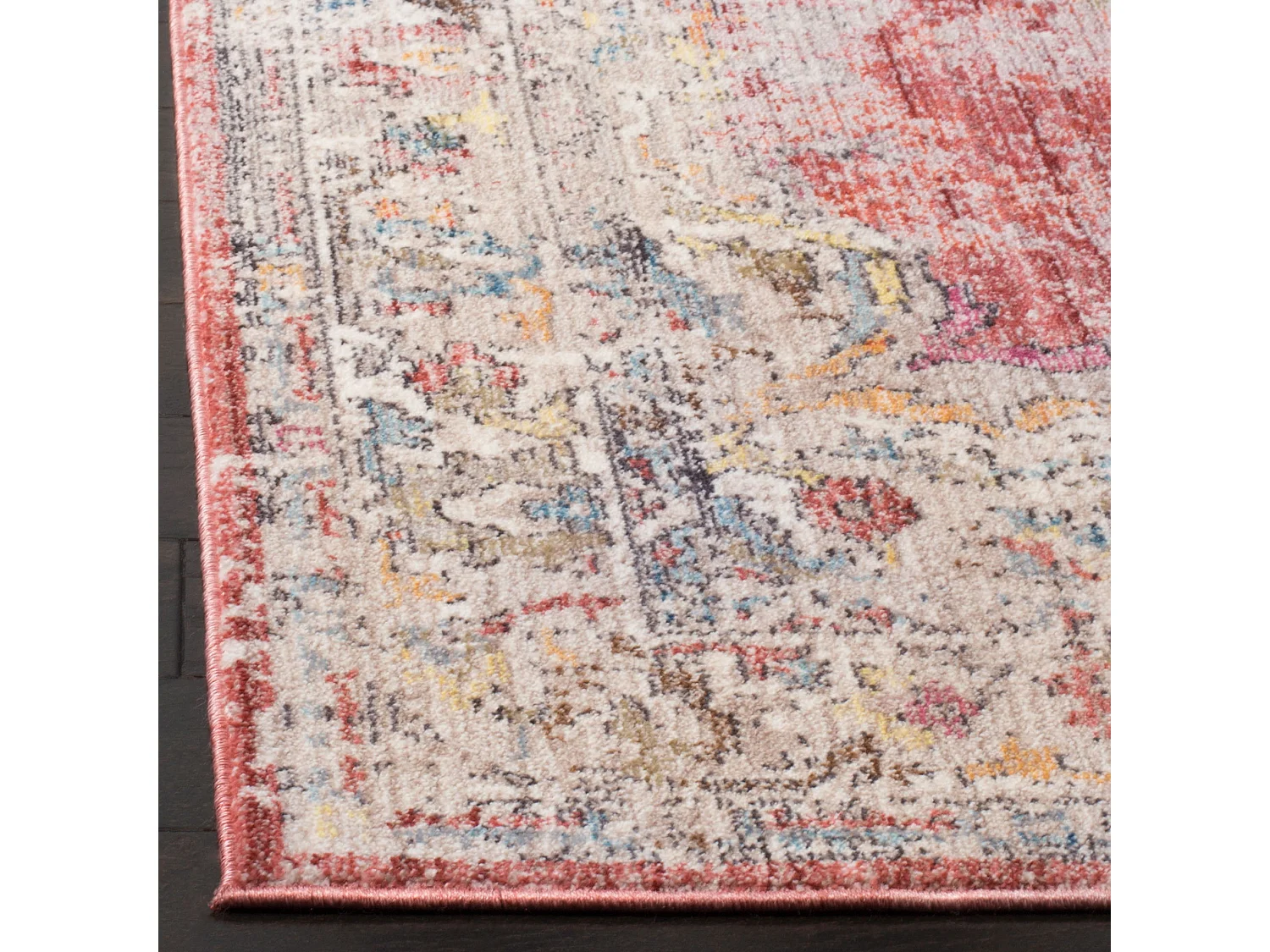 Tapis Rose/Gris 122 X 183 cm - Malani