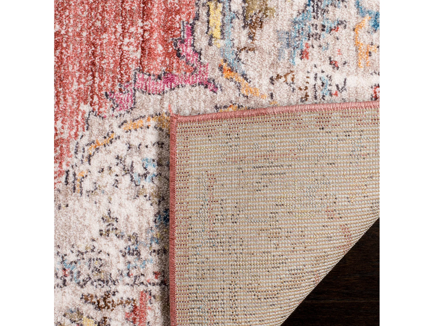 Tapis Rose/Gris 122 X 183 cm - Malani