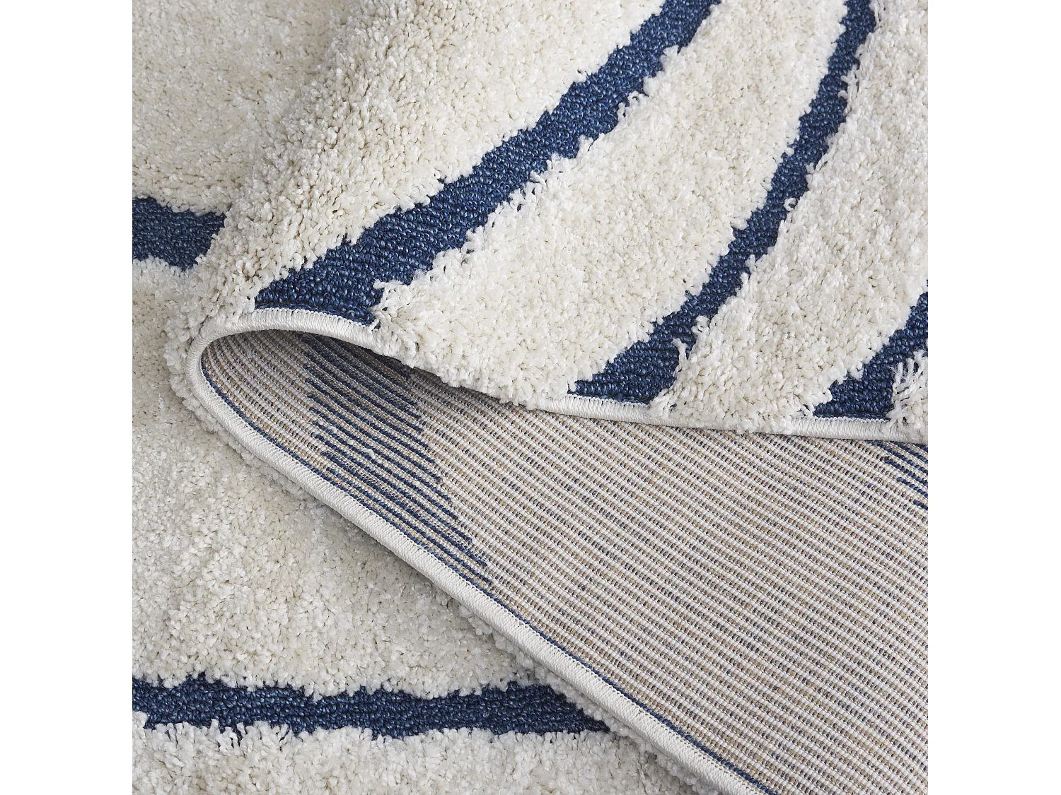 Tapis Crème/Bleu 61 X 91 cm - Naples