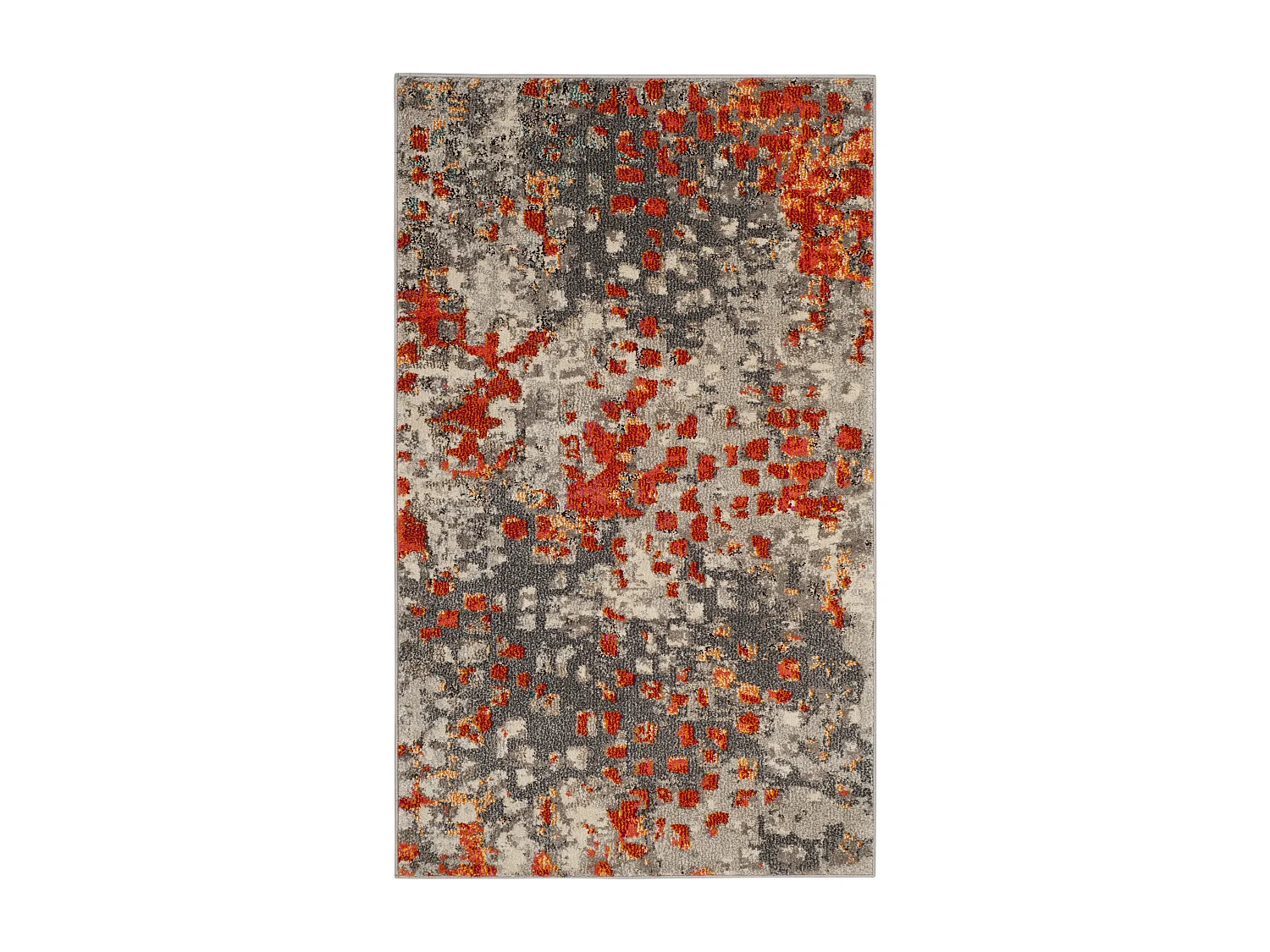 Tapis Gris/Orange 122 X 170 cm - Alec