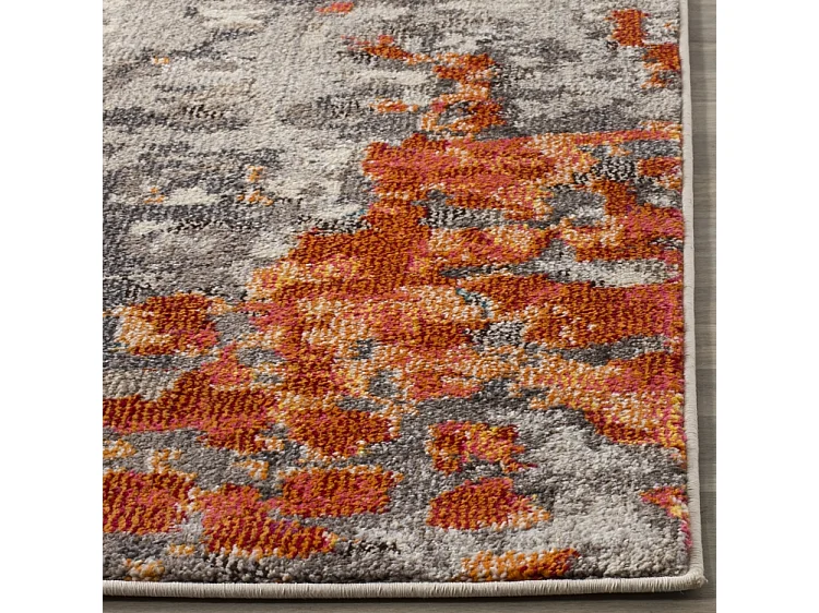 Tapis Gris/Orange 122 X 170 cm - Alec