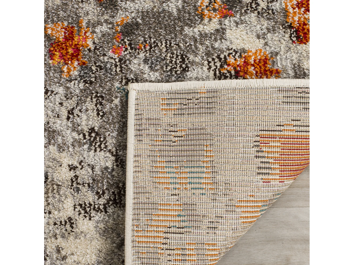Tapis Gris/Orange 122 X 170 cm - Alec