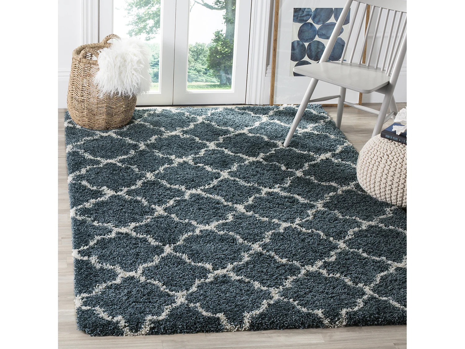 Tapis Bleu/Neutre 122 X 183 cm - Coco