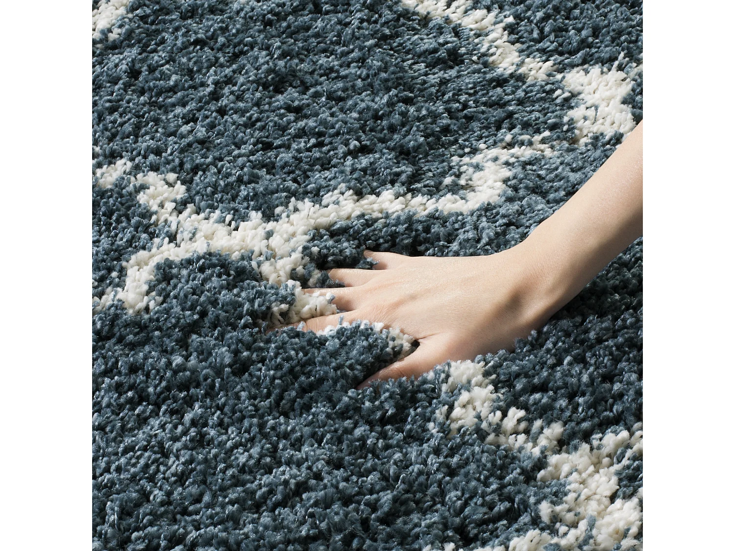 Tapis Bleu/Neutre 122 X 183 cm - Coco