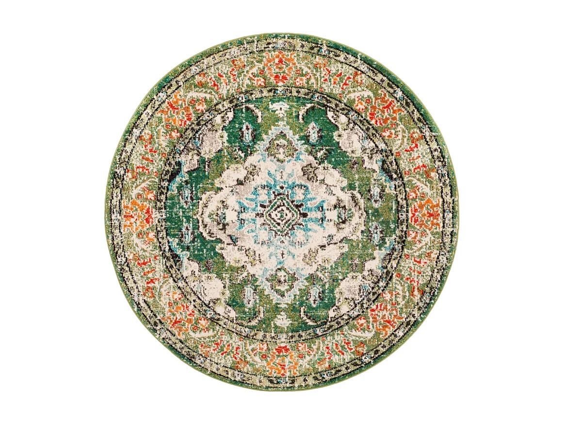 Tapis Vert forêt/Bleu clair 122 X 122 cm - Milà