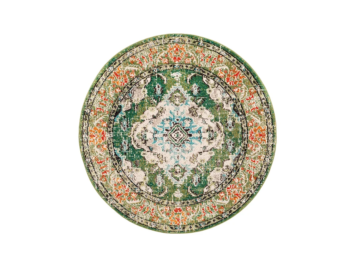 Tapis Vert forêt/Bleu clair 122 X 122 cm - Milà