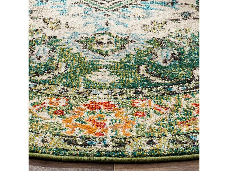 Tapis Vert forêt/Bleu clair 122 X 122 cm - Milà