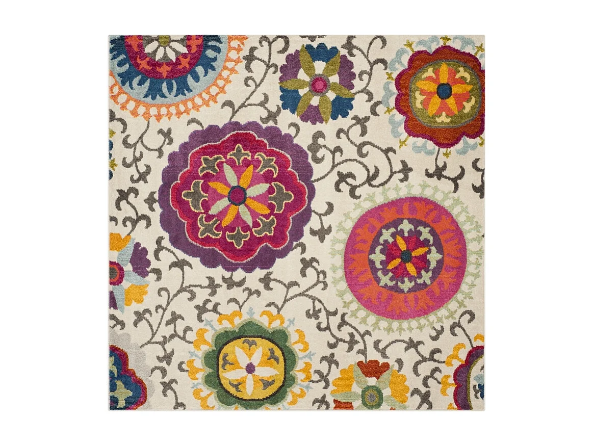 Tapis Ivoire/Multicolore 122 X 122 cm - Manteca