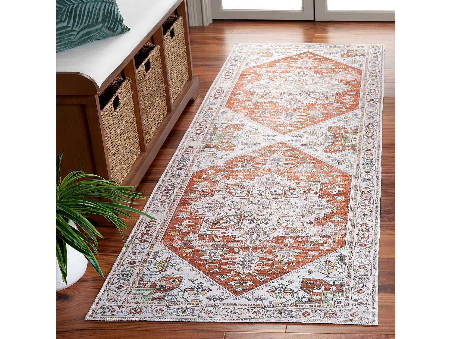 Tapis Ivoire/Rouille 76 X 244 cm - Denver