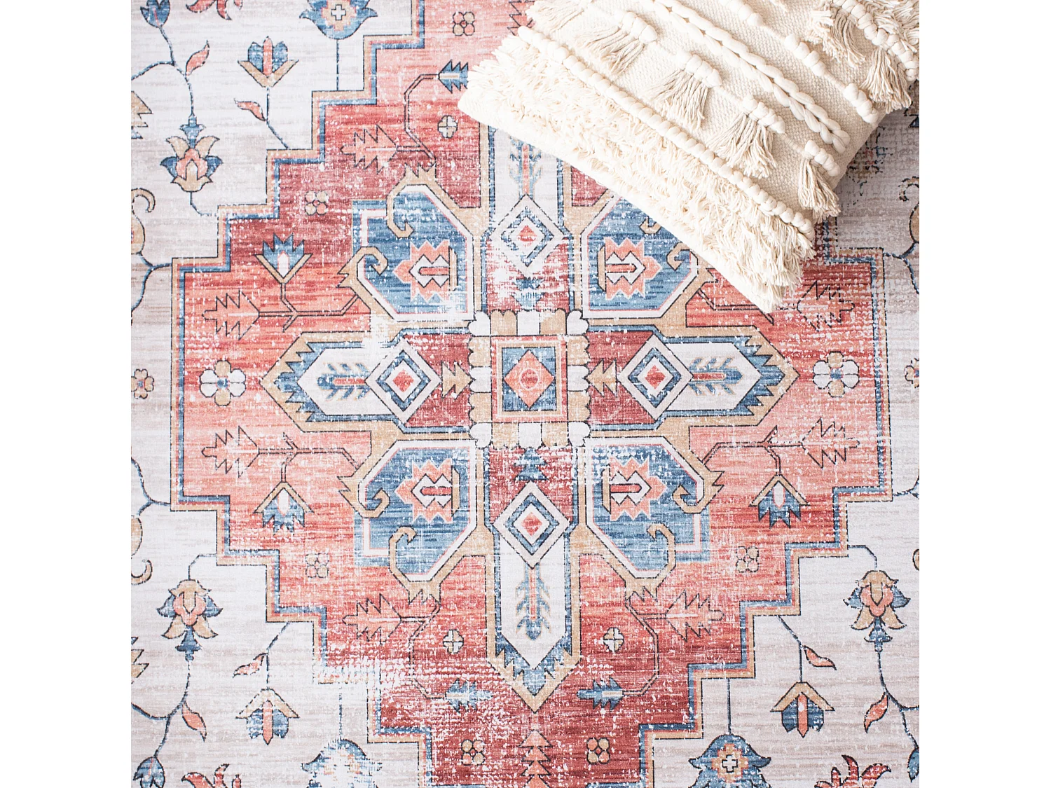 Tapis Beige/Bleu 76 X 122 cm - Tripp