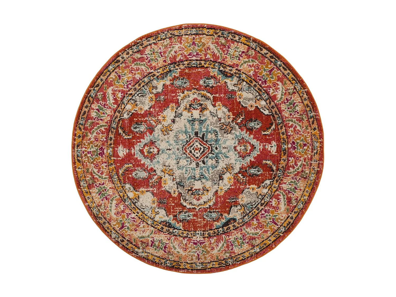 Tapis Orange/Bleu clair 122 X 122 cm - Milà