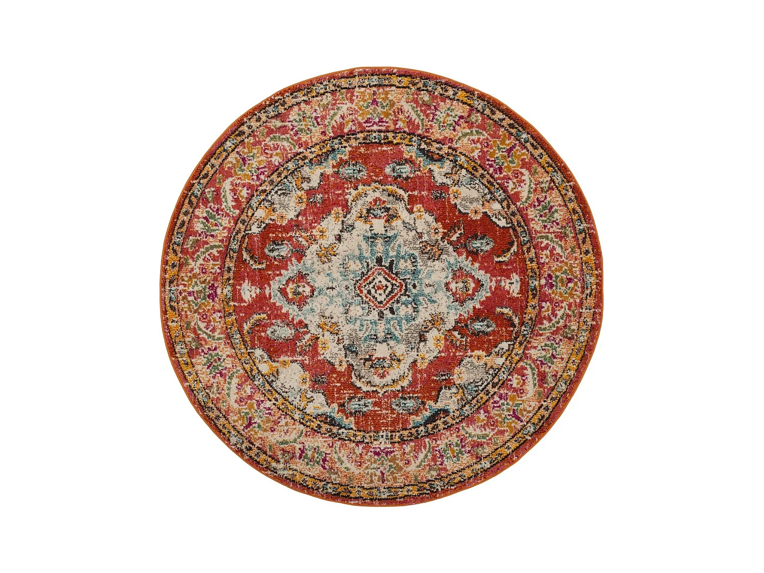 Tapis Orange/Bleu clair 122 X 122 cm - Milà