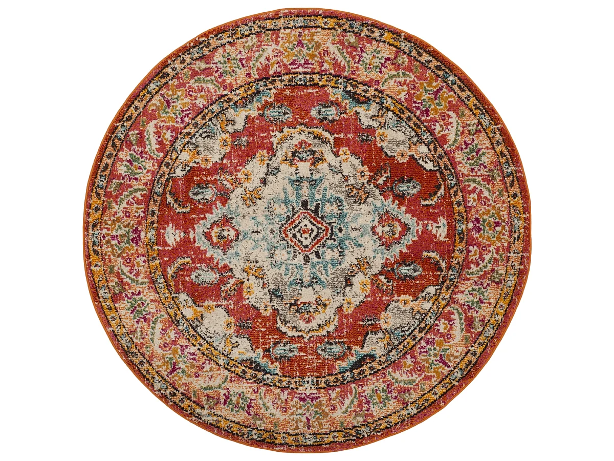 Tapis Orange/Bleu clair 122 X 122 cm - Milà