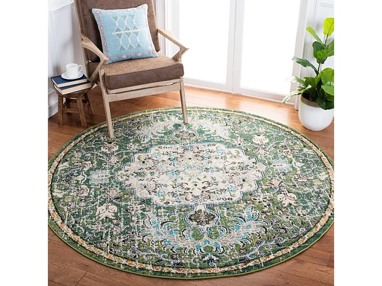 Tapis Vert/Turquoise 122 X 122 cm - Maia